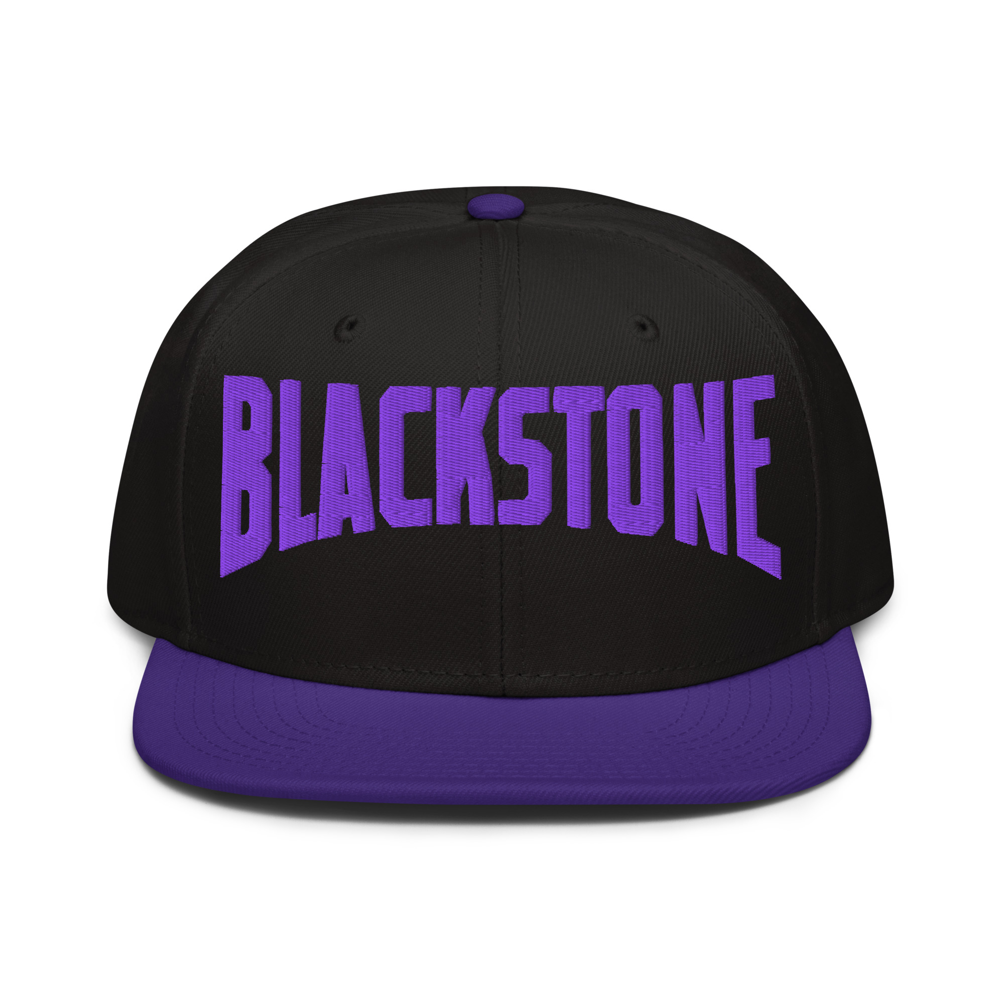 Blackstone 3D Puff Snapback Hat (Purple)